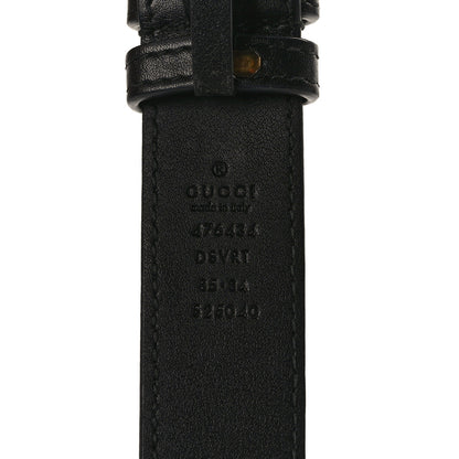 Gucci Calfskin Matelasse GG Marmont Belt Bag 85 34 Black 8 of 12
