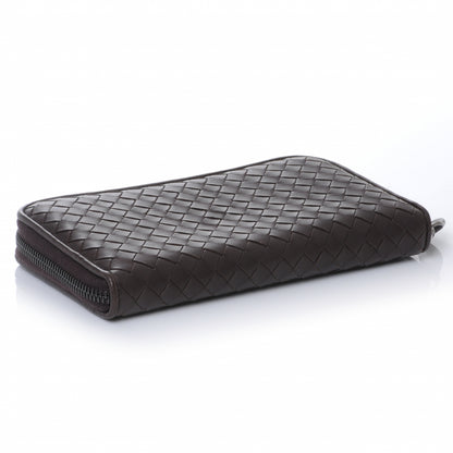 Bottega Veneta Nappa Intrecciato Zip Around Wallet Ebano 4 of 8