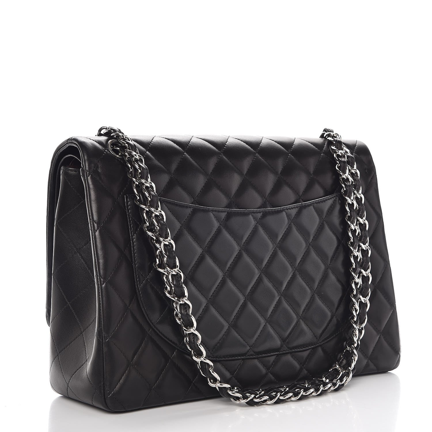 Chanel Lambskin Quilted Maxi Double Flap Black 4 of 8