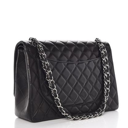 Chanel Lambskin Quilted Maxi Double Flap Black 4 of 8