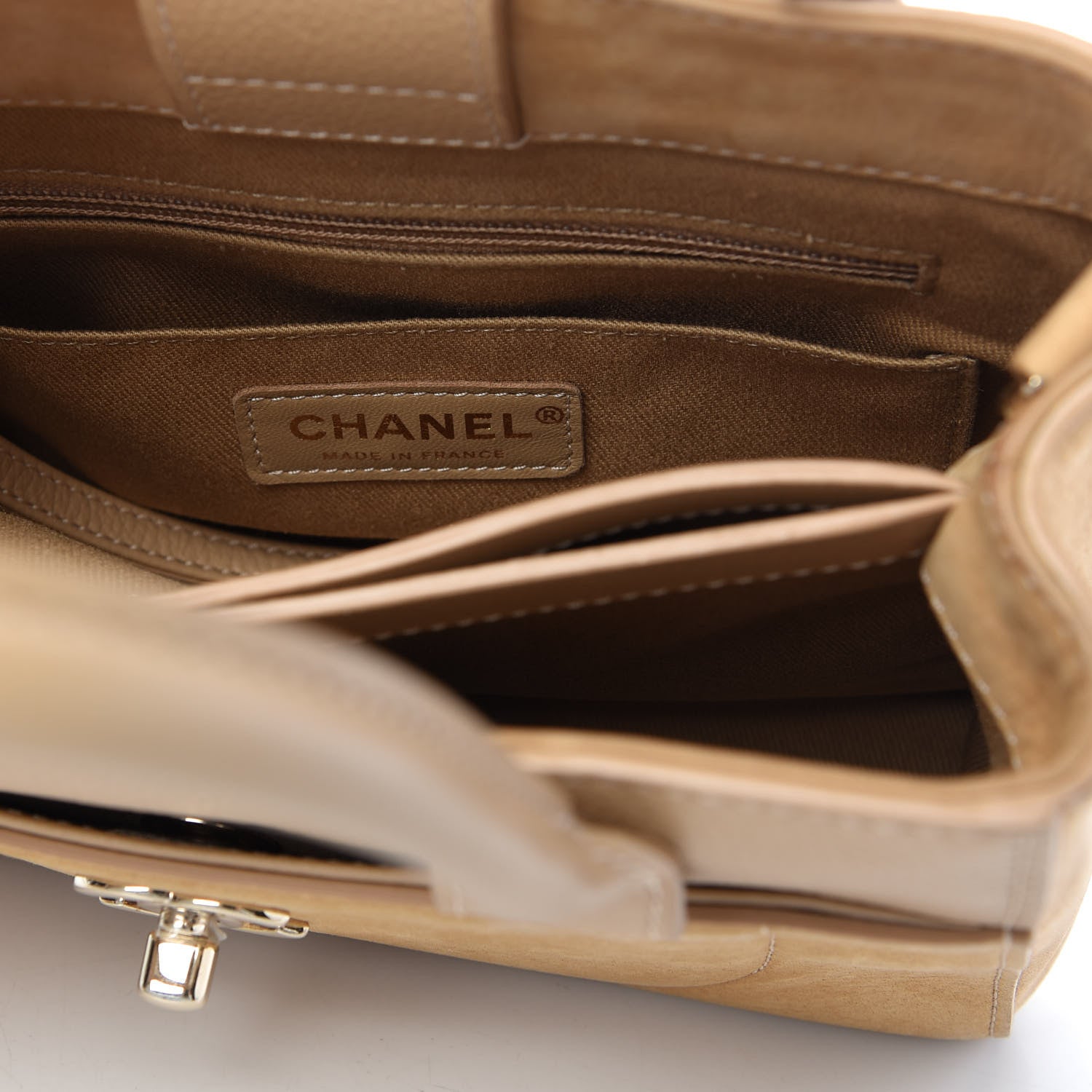 Chanel Nubuck Grained Calfskin Mini Neo Executive Shopper Tote Beige 8 of 11