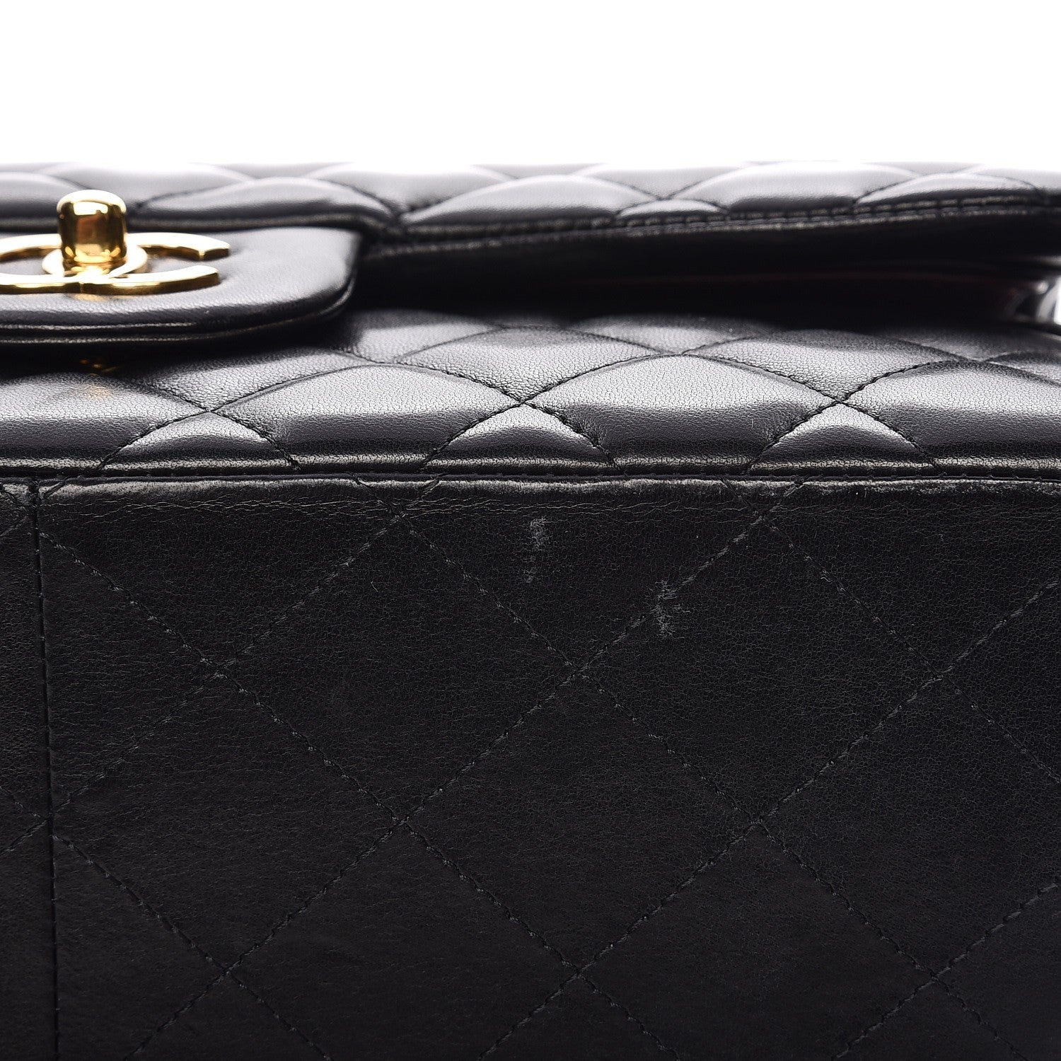 Chanel Lambskin Quilted Jumbo Double Flap Black 8 of 11