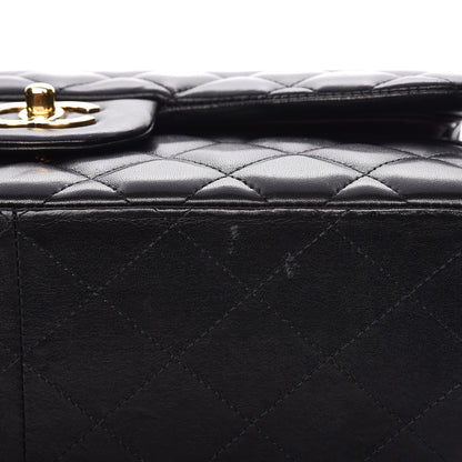 Chanel Lambskin Quilted Jumbo Double Flap Black 8 of 11