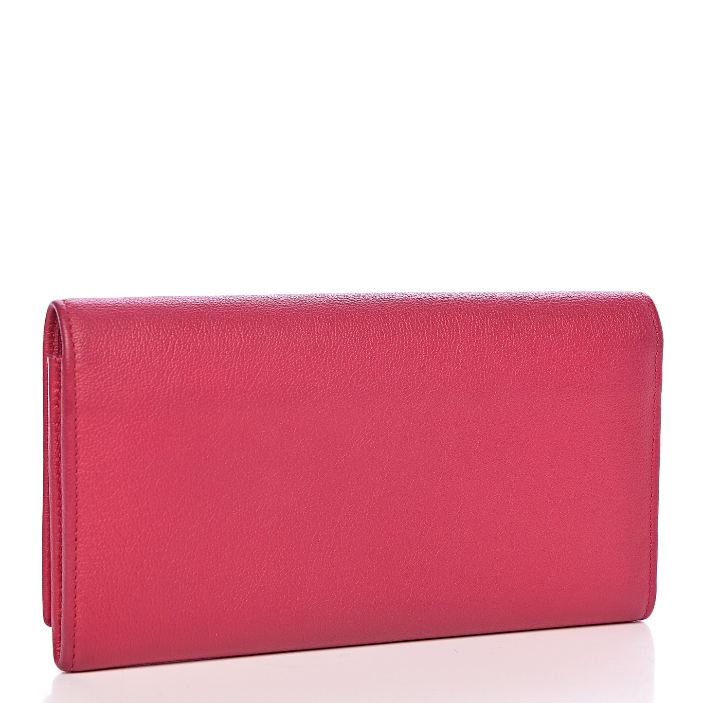 Goatskin Belle De Jour Flap Wallet Fuchsia