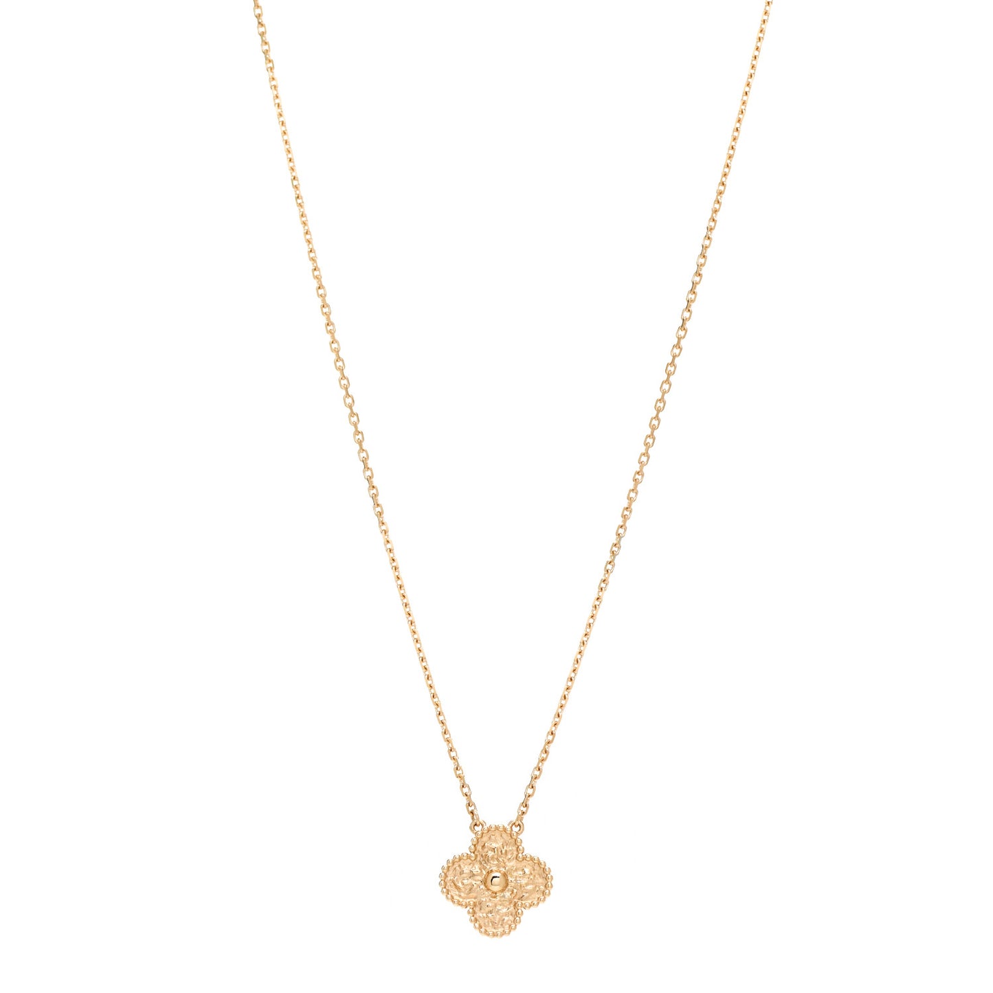 18K Yellow Gold Vintage Alhambra Pendant Necklace