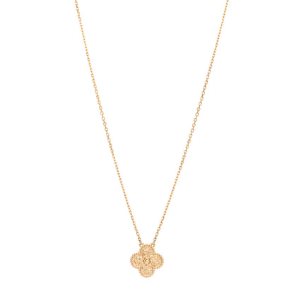 Van Cleef & Arpels 18K Yellow Gold Vintage Alhambra Pendant Necklace 1 of 6