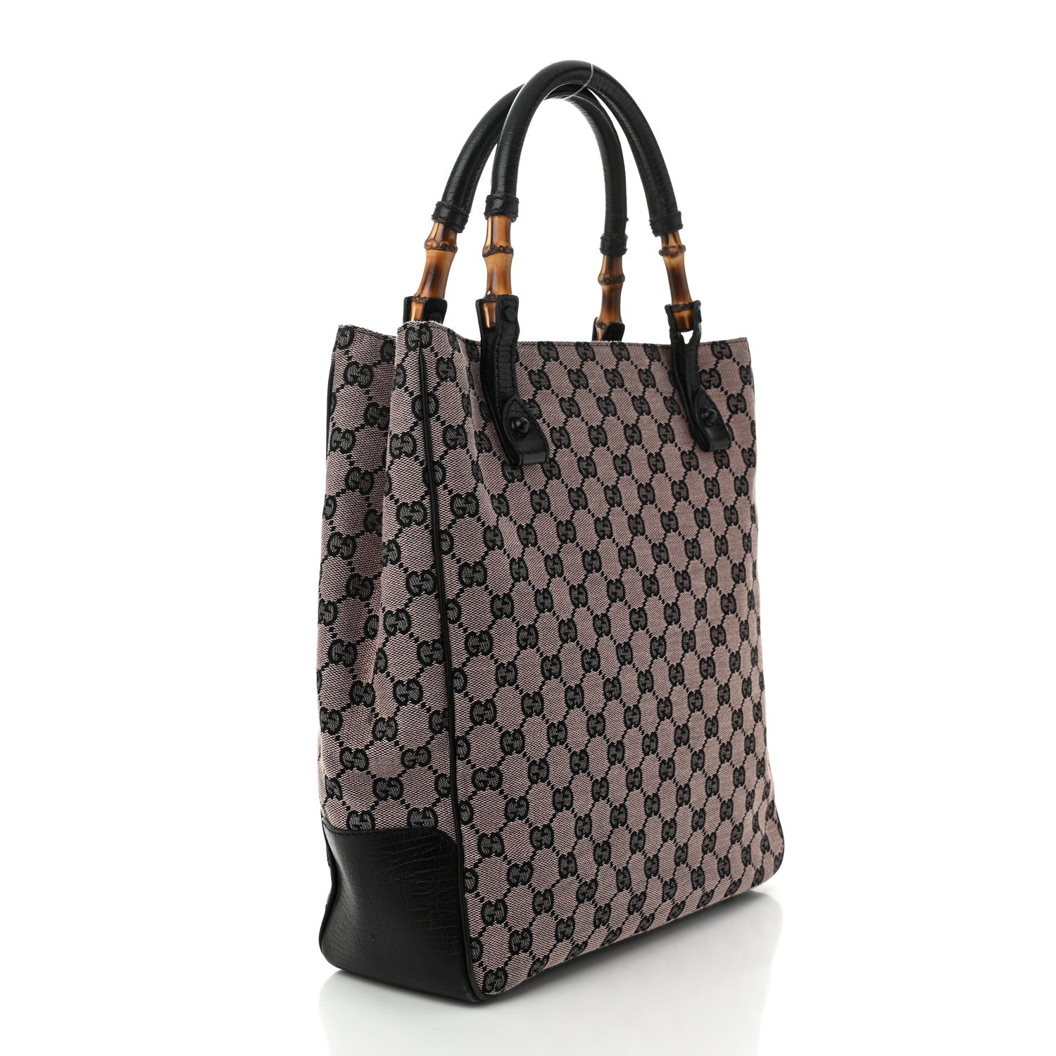 Gucci Monogram Bamboo Handle Bag Pink 3 of 11