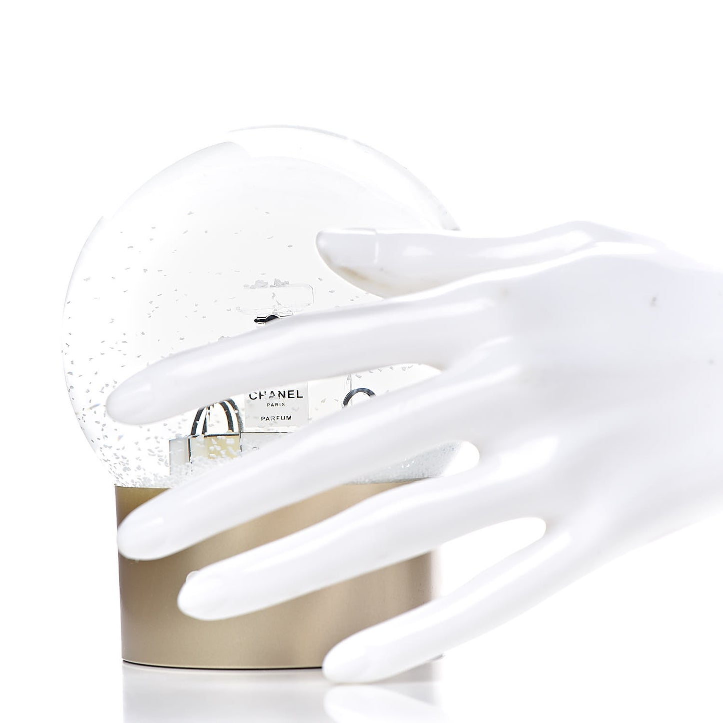 Glass N°5 Perfume Bottle Snow Globe