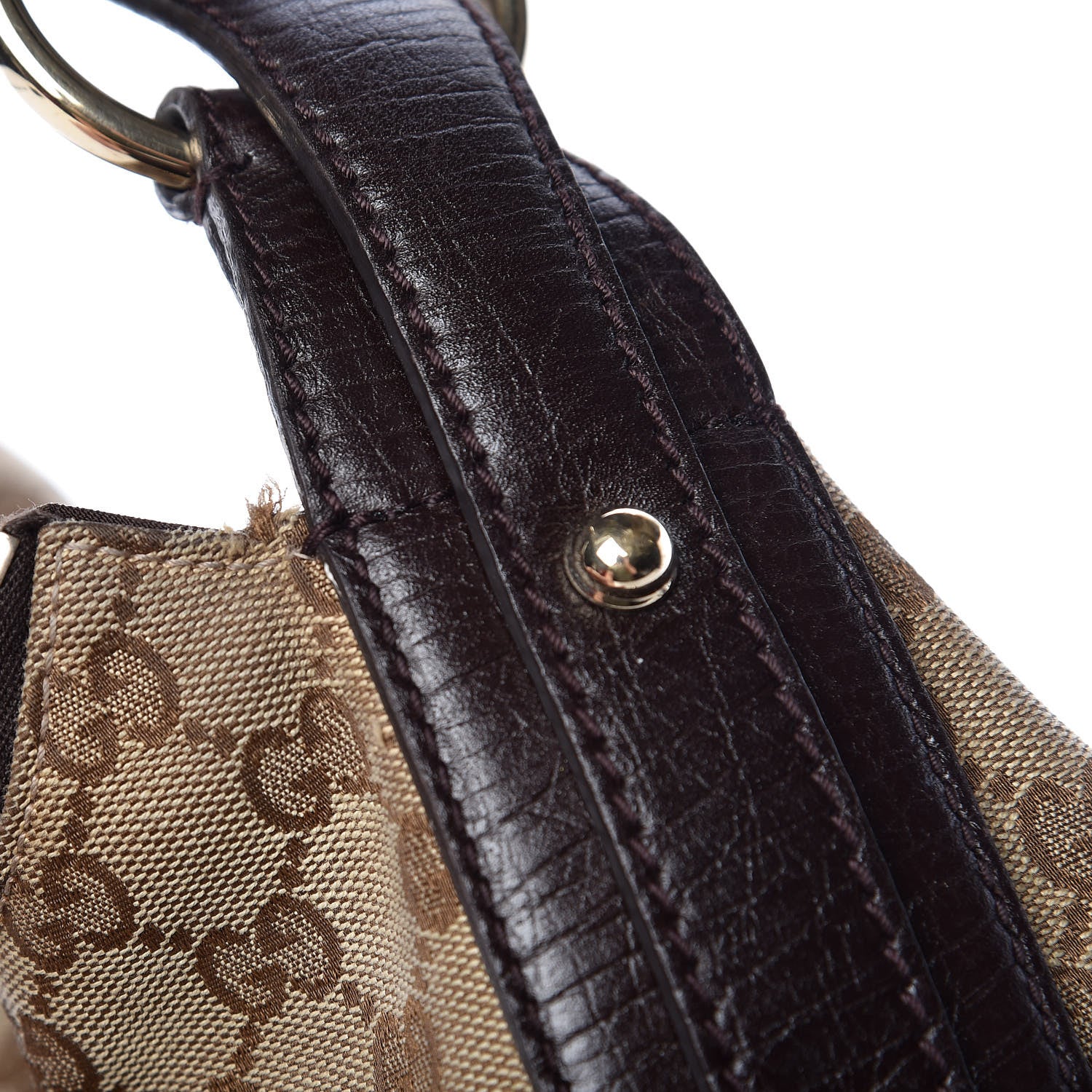 Gucci Monogram Medium Horsebit Chain Hobo Dark Brown 16 of 16