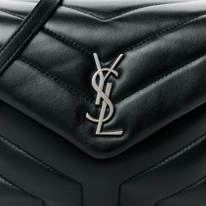 Saint Laurent Calfskin Y Quilted Monogram Toy Loulou Crossbody Bag Black 9 of 12