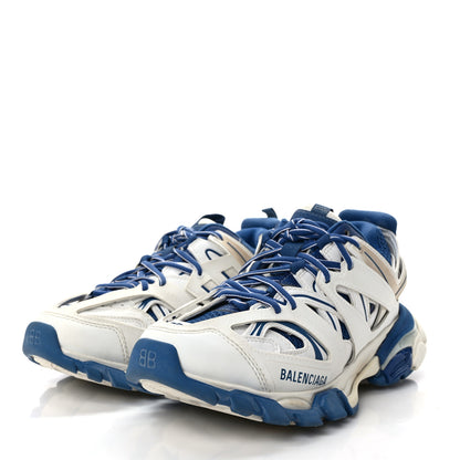 Balenciaga Mesh Nylon Mens Track Sneakers 39 White Blue 3 of 9