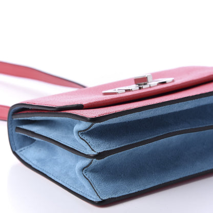 Miu Miu Goatskin Suede Madras Miu Logo Shoulder Bag Peonia Astrale 6 of 9