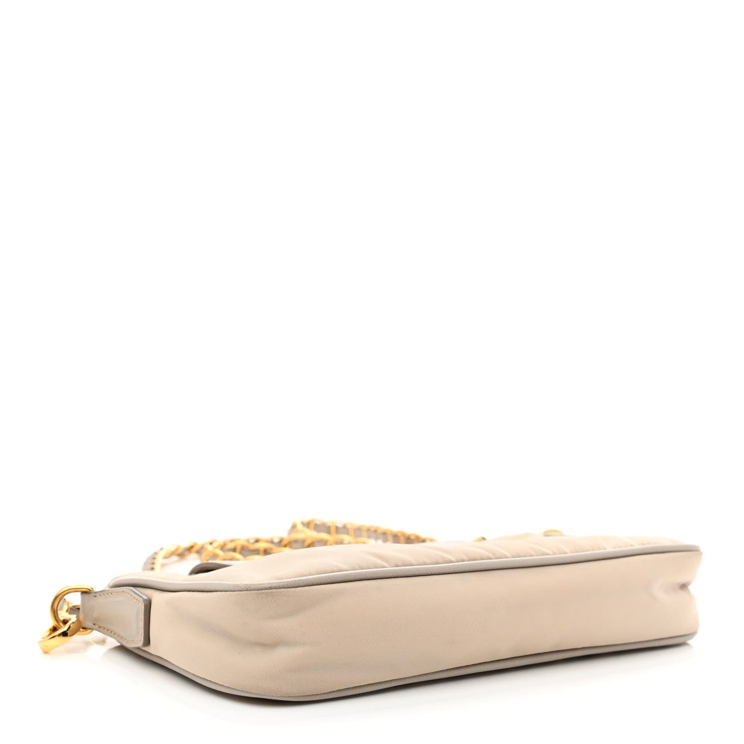 Prada Tessuto Nylon Saffiano Crossbody Bag Talco 4 of 15