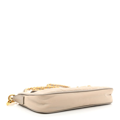 Prada Tessuto Nylon Saffiano Crossbody Bag Talco 4 of 15