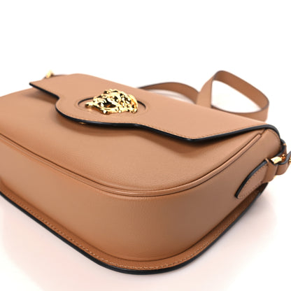 Versace Grained Calfskin La Medusa Chain Clutch Bag Brown 8 of 8