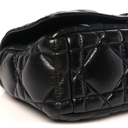Christian Dior Calfskin Macrocannage Medium Caro Bag Black 9 of 10