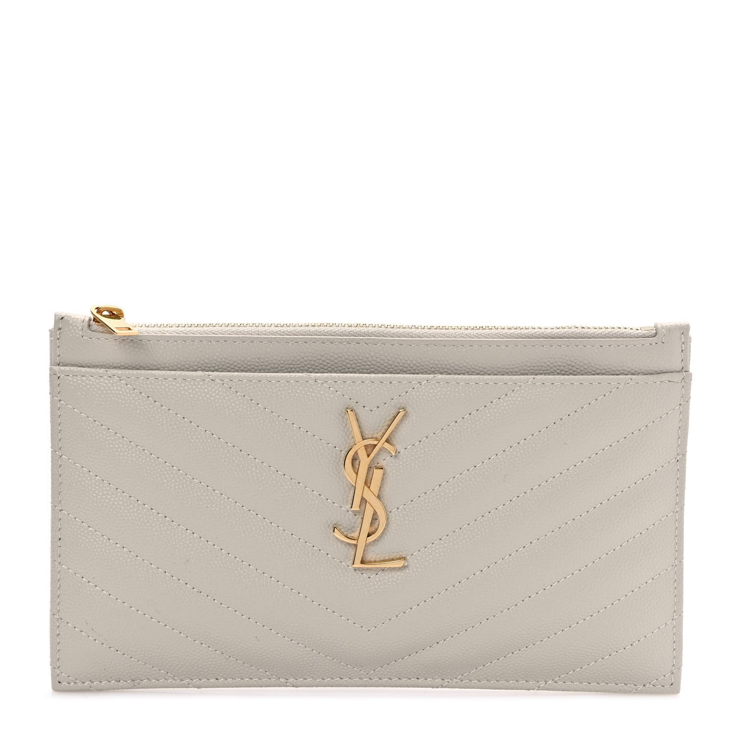 Grain De Poudre Chevron Monogram Bill Pouch Crema Soft