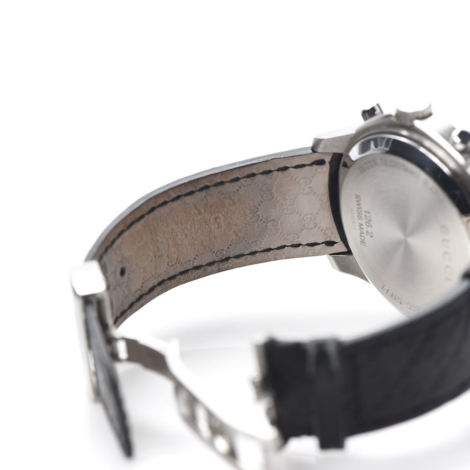 Gucci Stainless Steel Calfskin 44mm G-Timeless Chronograph Automatic Watch Black 8 of 9