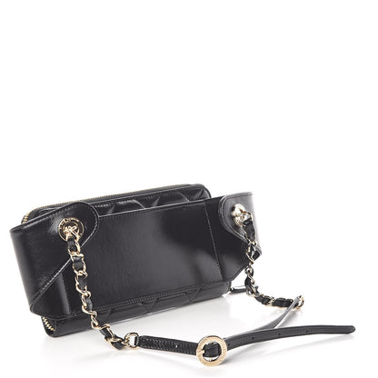 Chanel Glazed Lambskin Quilted Waist Bag Black 3 of 10