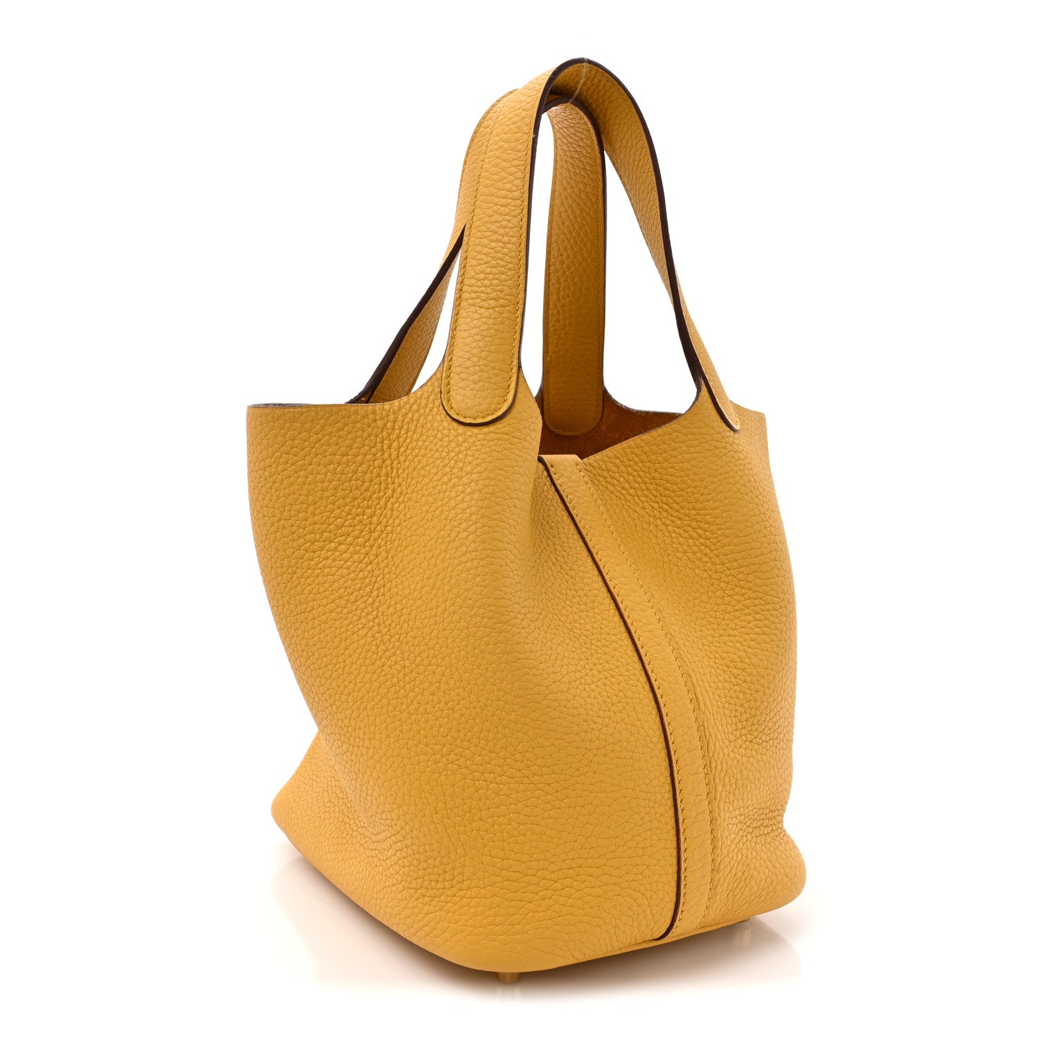 Hermes Taurillon Clemence Picotin Lock 18 PM Jaune Ambre 3 of 11