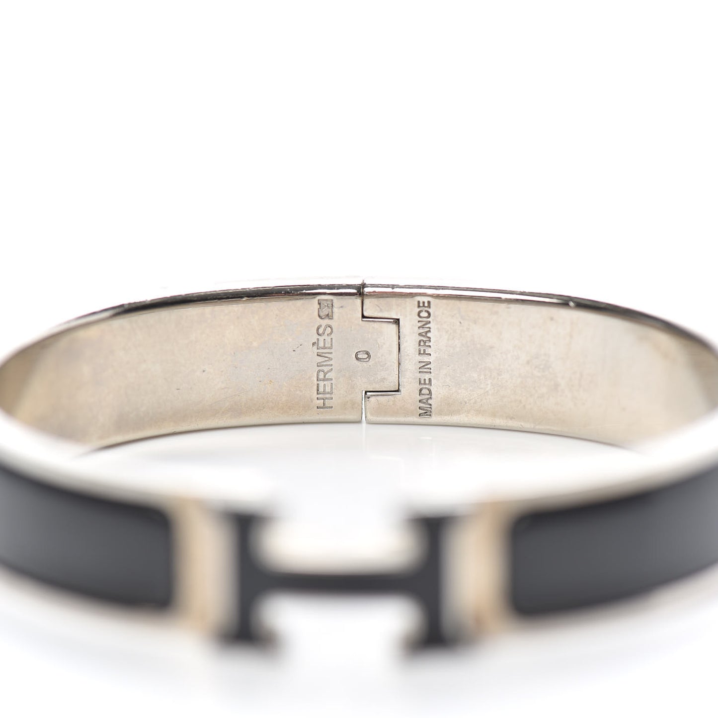 Enamel Narrow Clic Clac H Bracelet PM Black