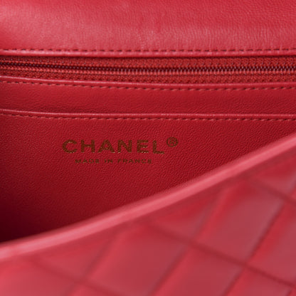 Chanel Lambskin Quilted Mini Rectangular Flap Red 8 of 11