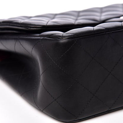 Chanel Lambskin Quilted Jumbo Double Flap Black 8 of 16