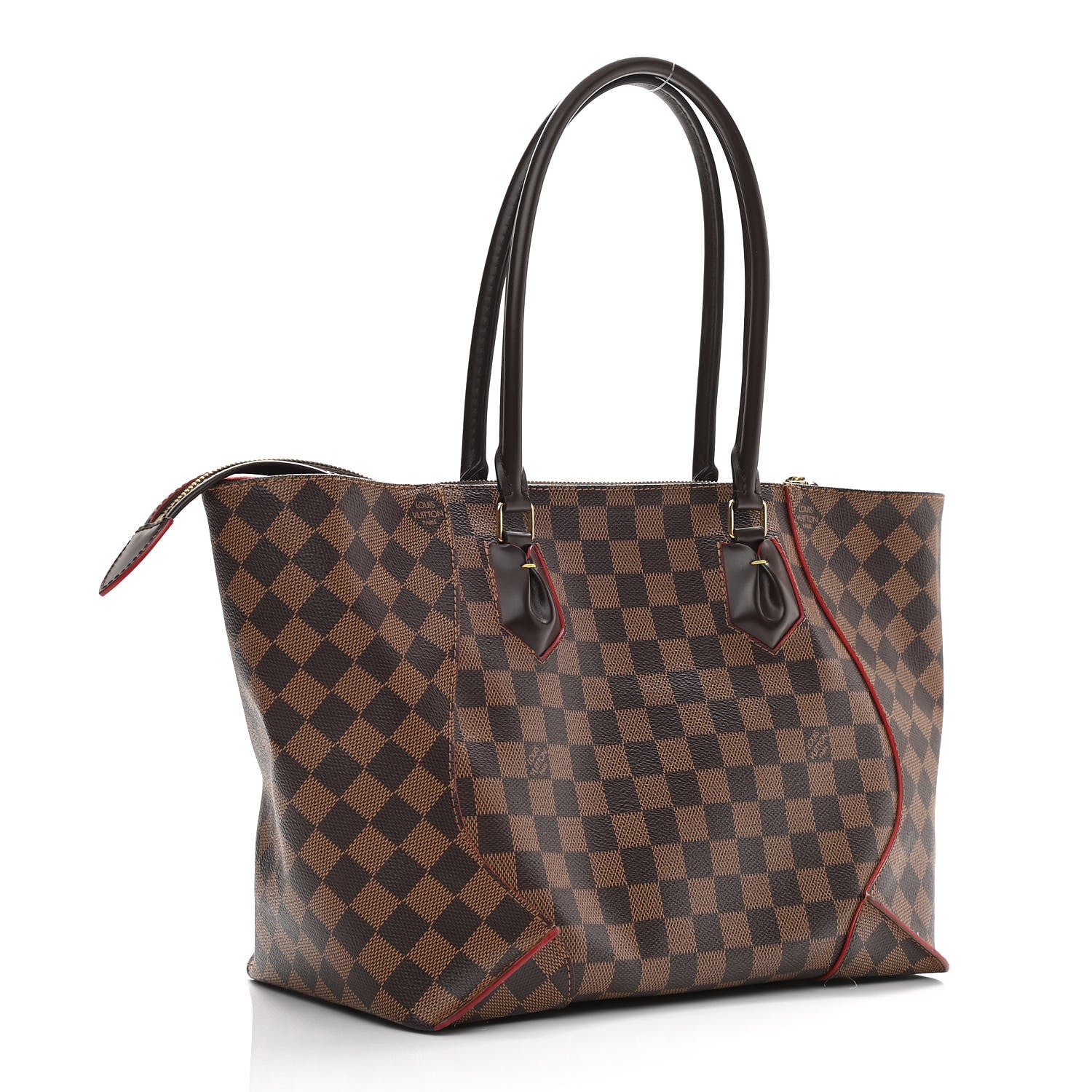 Louis Vuitton Damier Ebene Caissa Tote MM Cherry 2 of 9