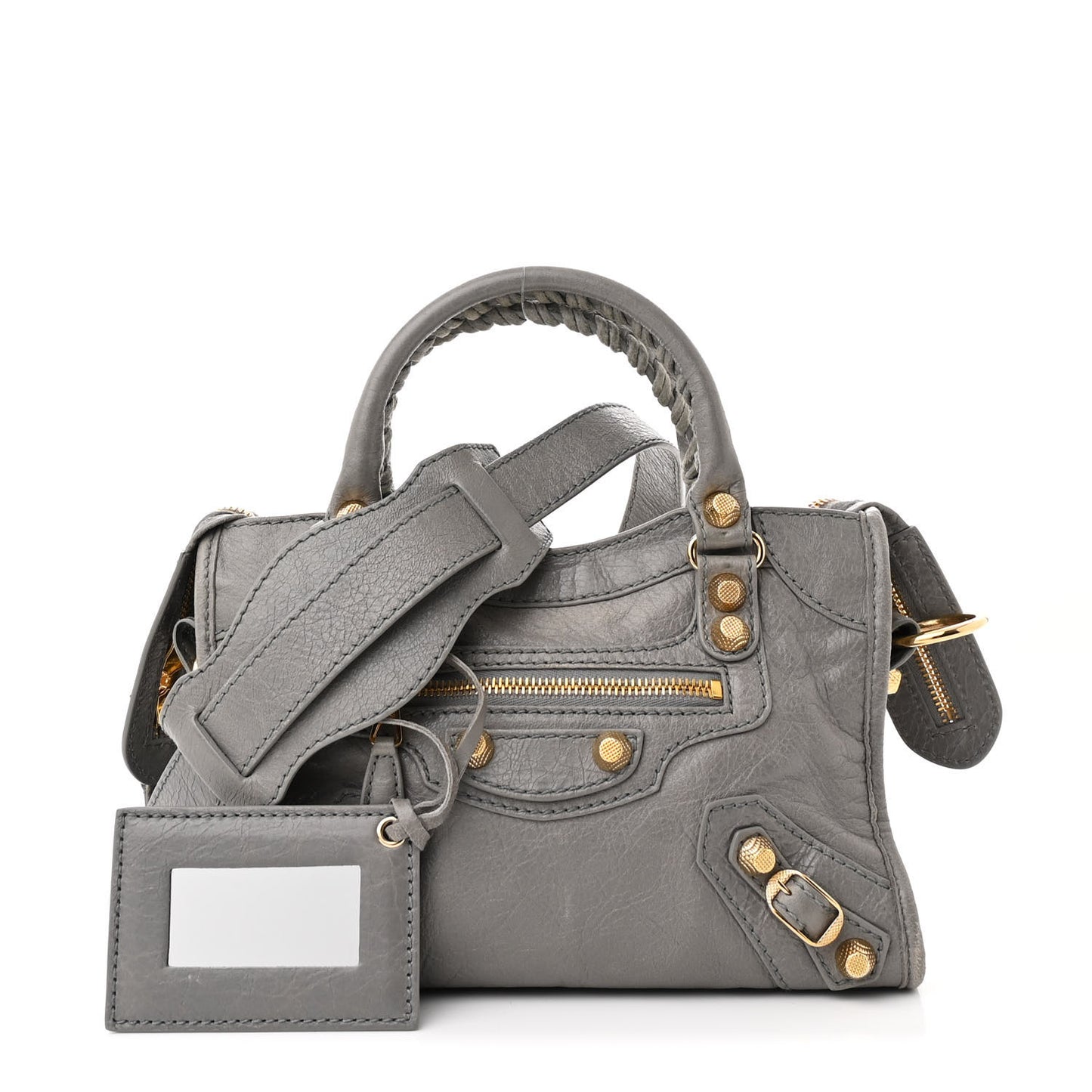 Agneau Giant 12 Gold Hardware Mini City Gris Pyrite