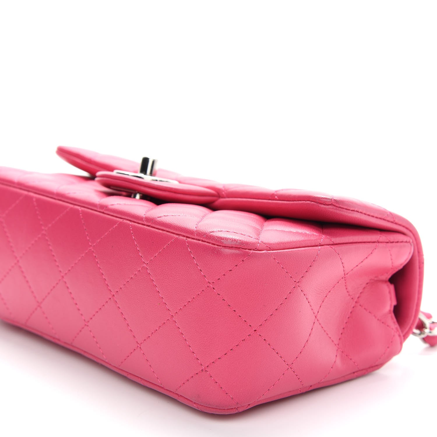 Chanel Lambskin Quilted Mini Rectangular Flap Pink 8 of 9