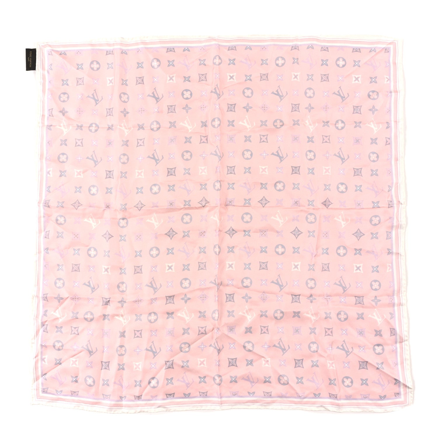 Louis Vuitton Silk Monogram Square Scarf Light Pink 1 of 3