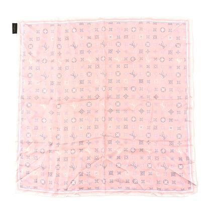 Louis Vuitton Silk Monogram Square Scarf Light Pink 1 of 3