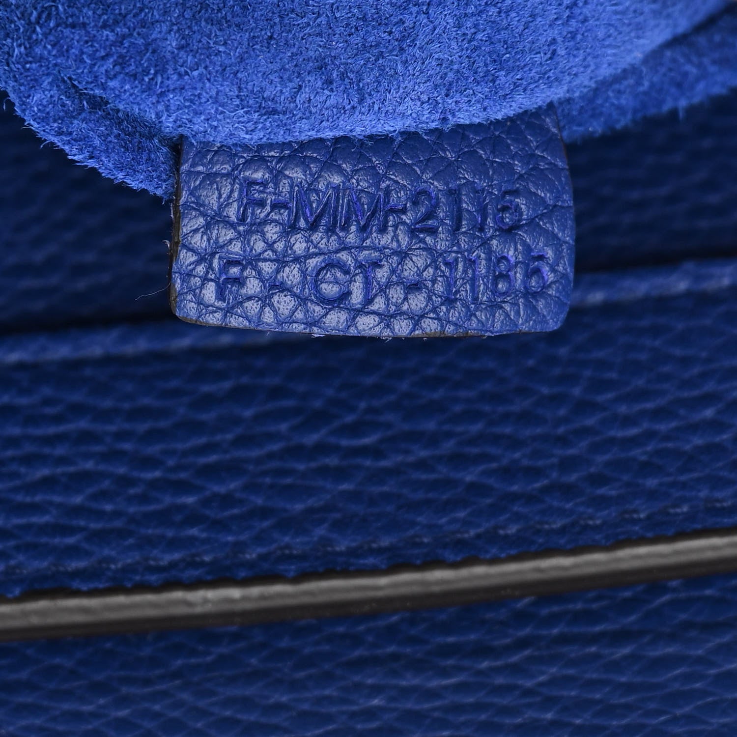 Celine Drummed Calfskin Mini Luggage Indigo 7 of 15