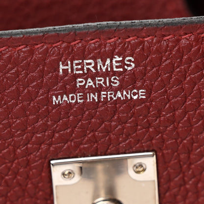 Hermes Togo Birkin 25 Rouge H 6 of 12
