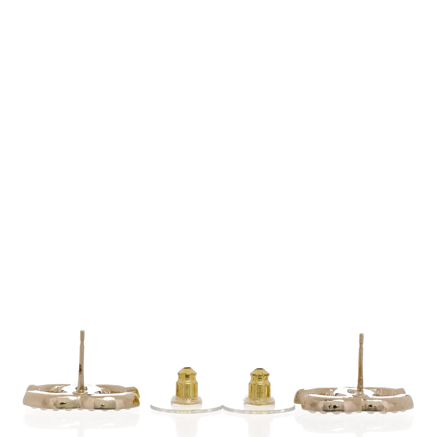 Chanel Pearl CC Earrings Gold 4 of 5