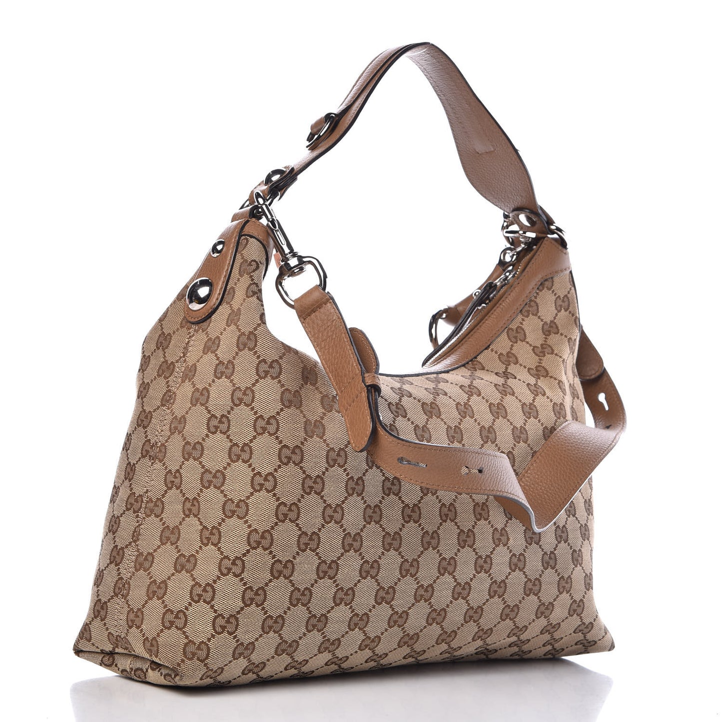 Monogram Medium Icon Bit Hobo Light Cuir