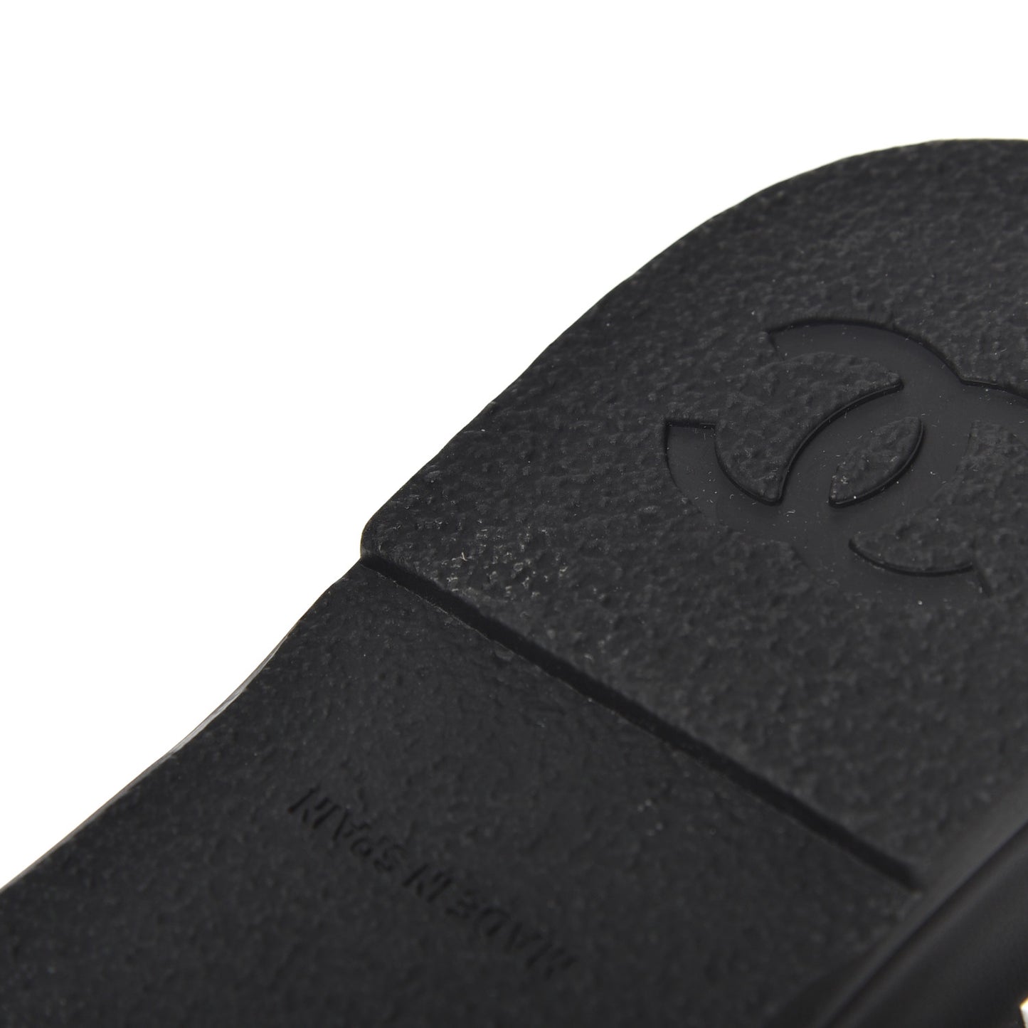 Lambskin Quilted CC Espadrille Slip On Sandals 35 Black