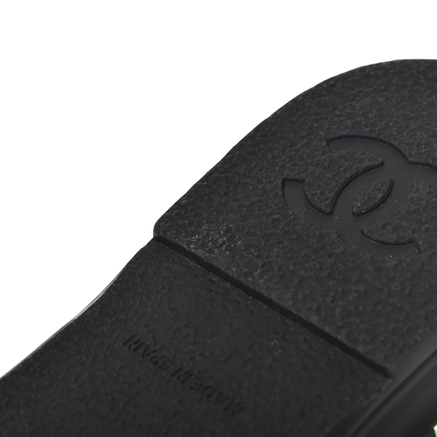 Chanel Lambskin Quilted CC Espadrille Slip On Sandals 35 Black 9 of 14