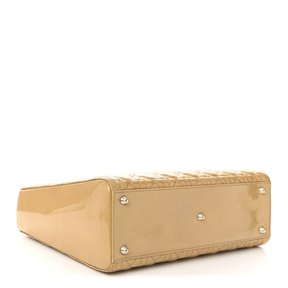 Christian Dior Patent Cannage Large Lady Dior Beige 4 of 10