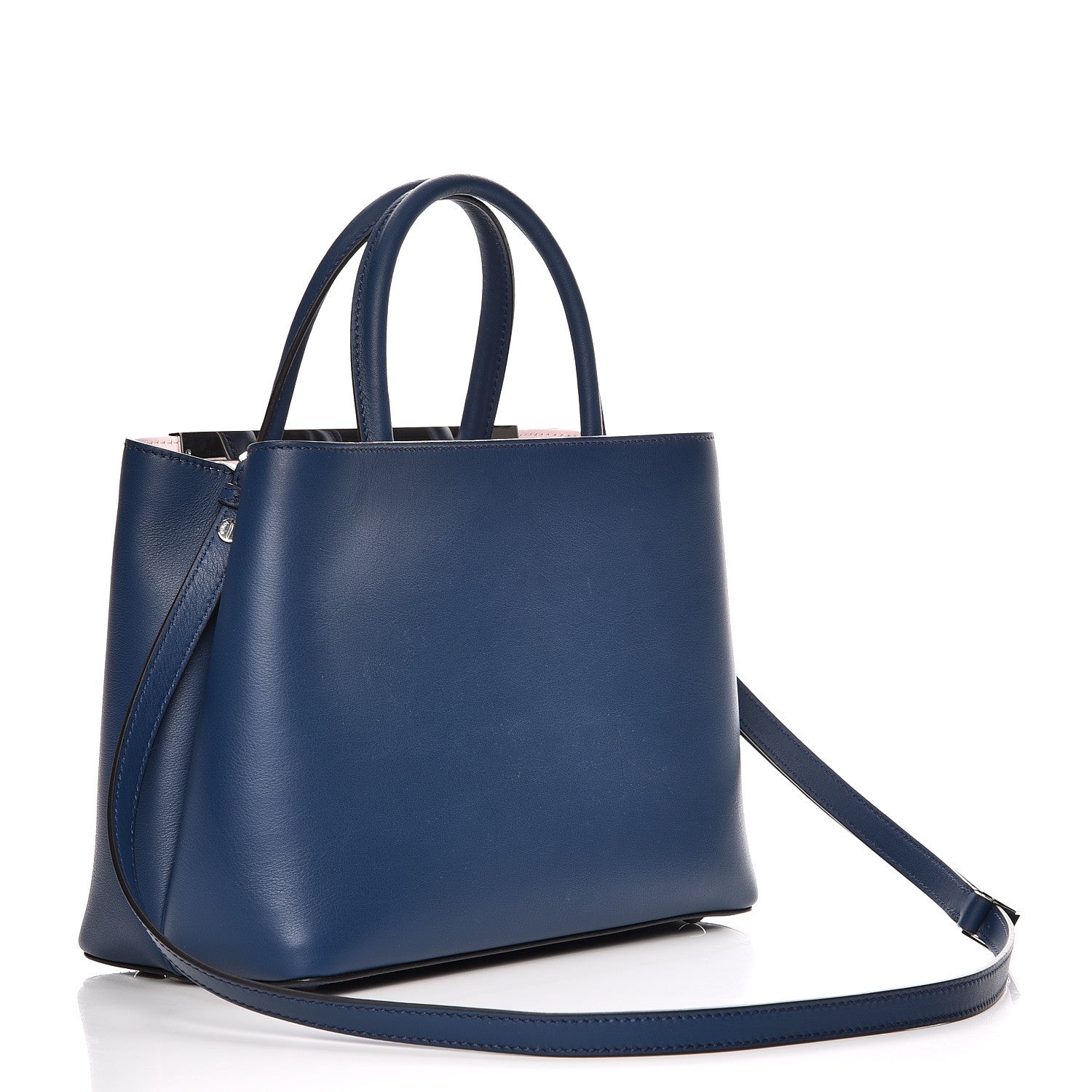 Fendi Vitello Dolce Century Petite 2Jours Tote Pavone Albicocca 2 of 15