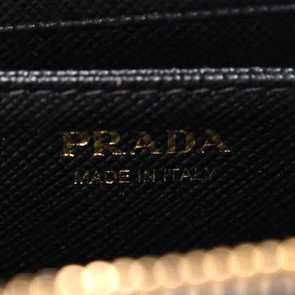 Prada Vitello Move Triangle Logo Zip Coin Purse Black 6 of 7