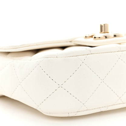 Chanel Lambskin Resin Quilted Mini Heart Square Flap White 9 of 11