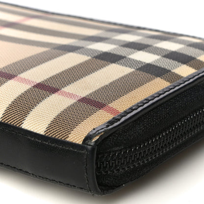 Burberry House Check Large Ziggy Zip Around Wallet Black 10 of 15