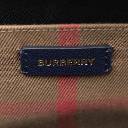 Burberry Calfskin Mega Check Small Banwell Tote Dark Canvas Blue 6 of 9