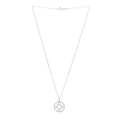 Tiffany Sterling Silver Medium Atlas Open Pendant Necklace 3 of 5