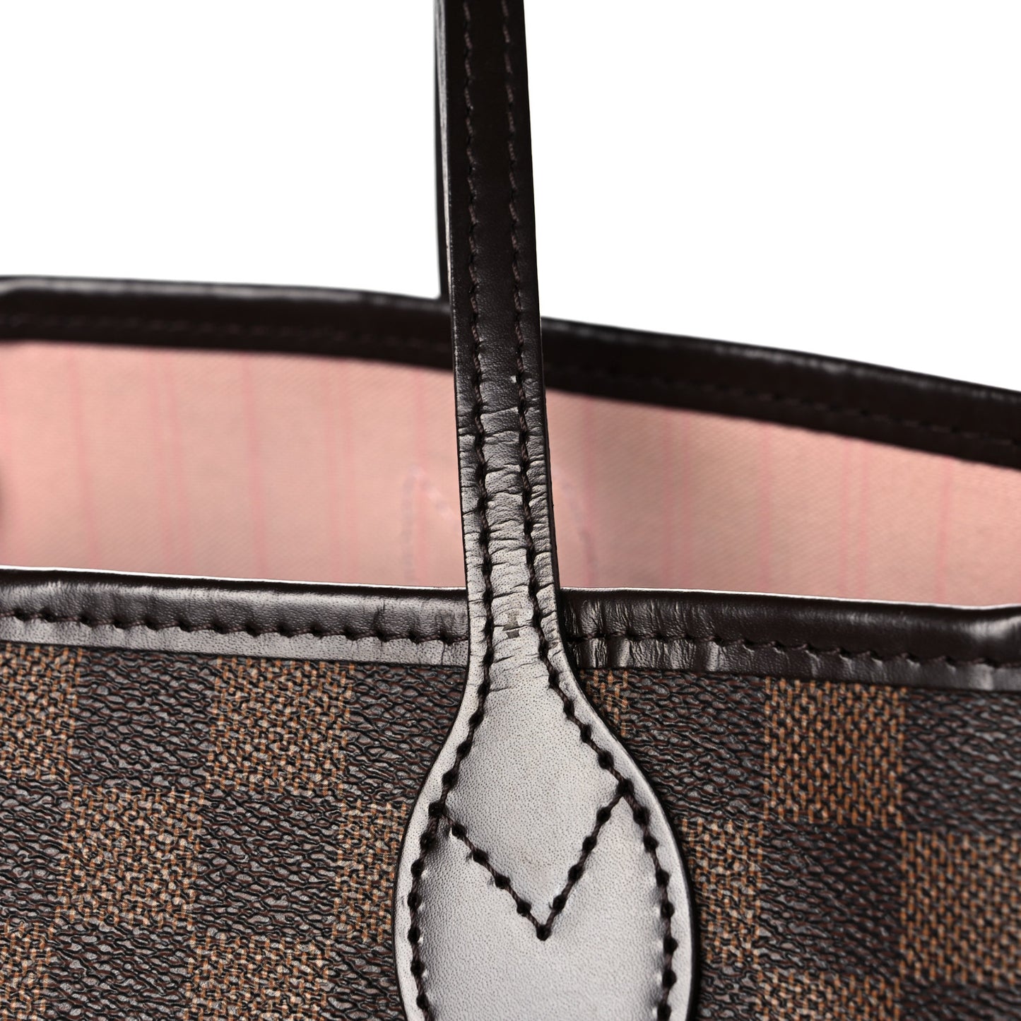 Damier Ebene Neo Neverfull MM Rose Ballerine