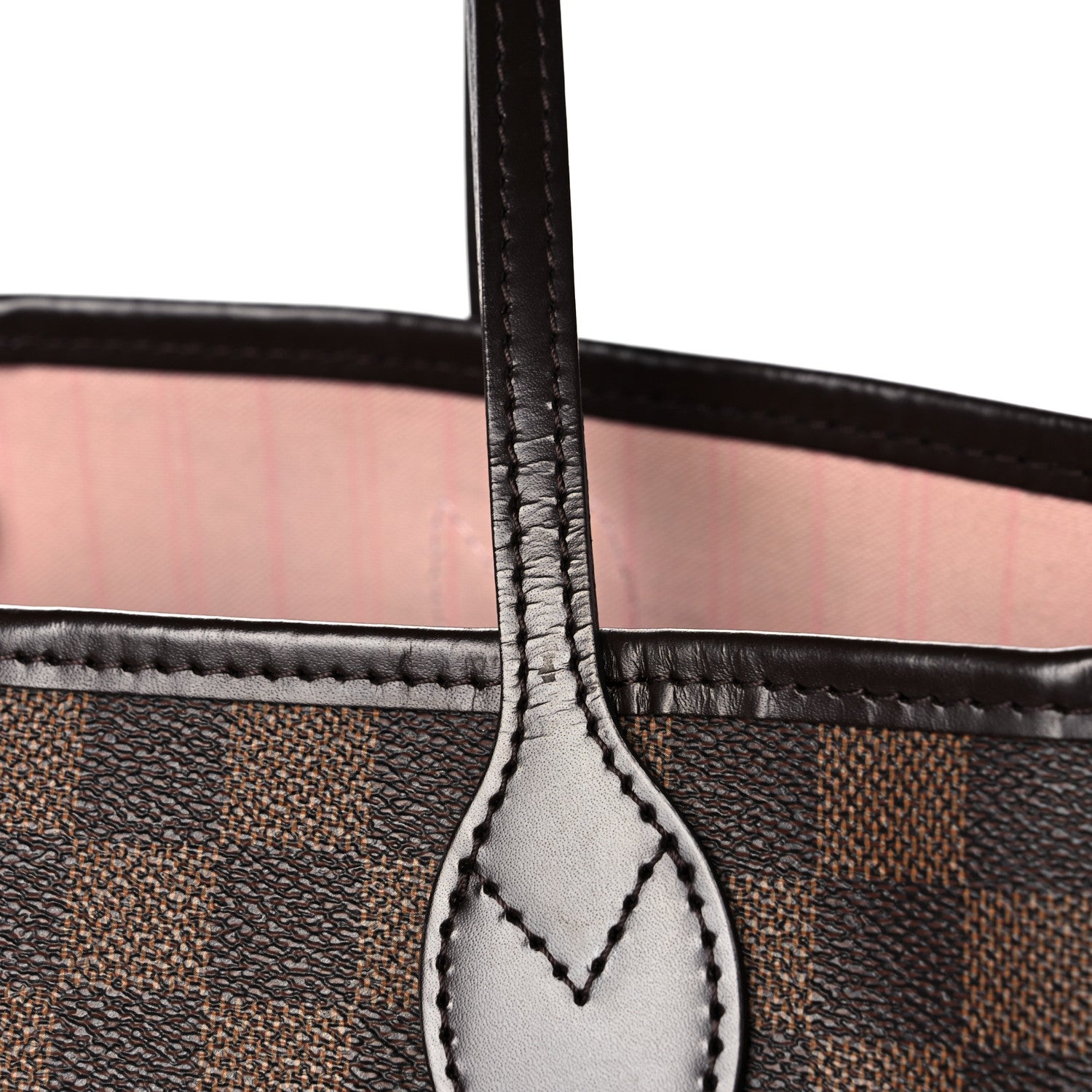 Louis Vuitton Damier Ebene Neo Neverfull MM Rose Ballerine 15 of 16