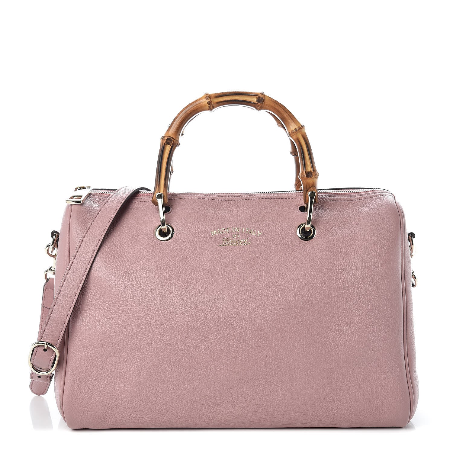 Gucci Calfskin Bamboo Medium Shopper Boston Pink 1 of 12