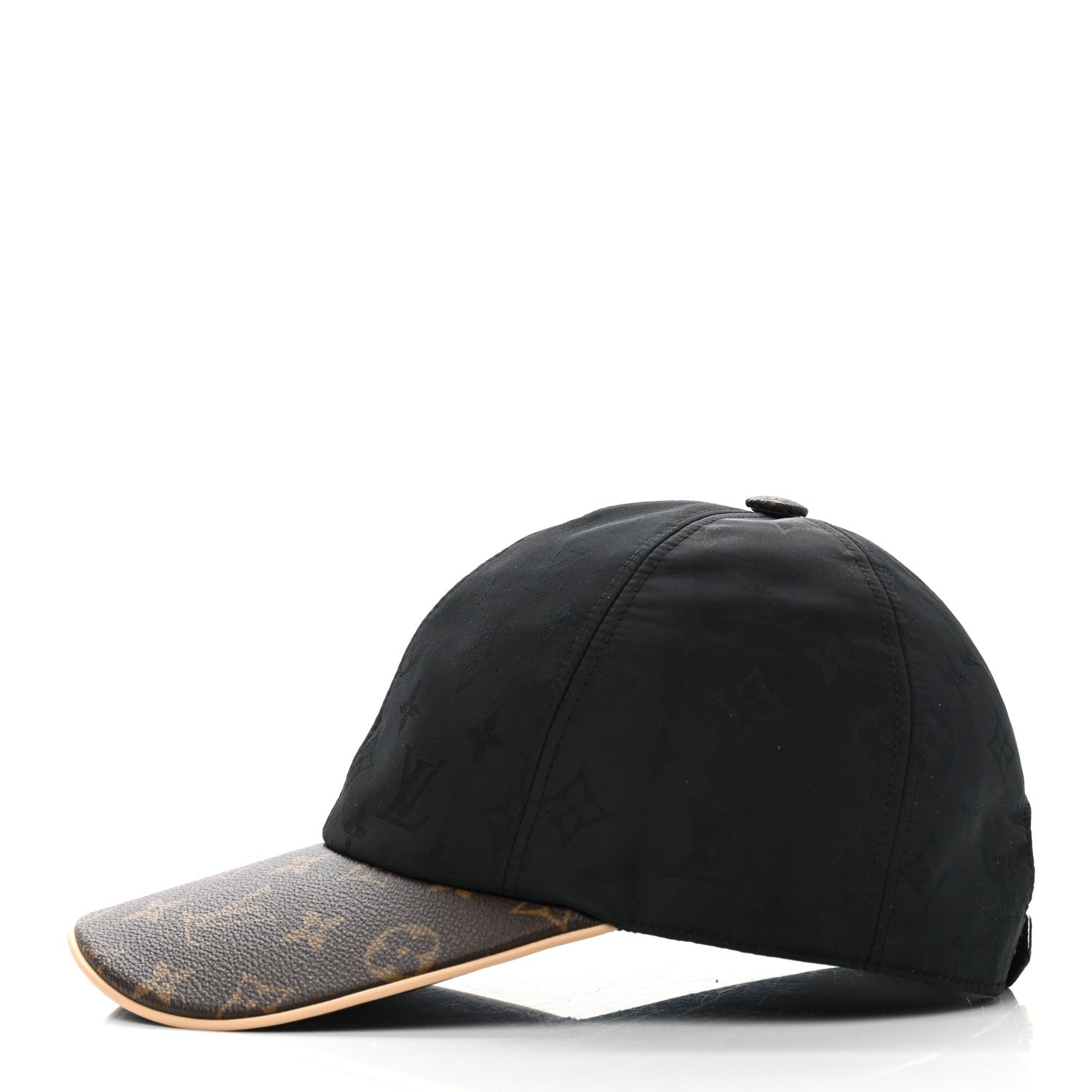 Louis Vuitton Polyester Silk Monogram LV Get Ready Cap M Black 3 of 9