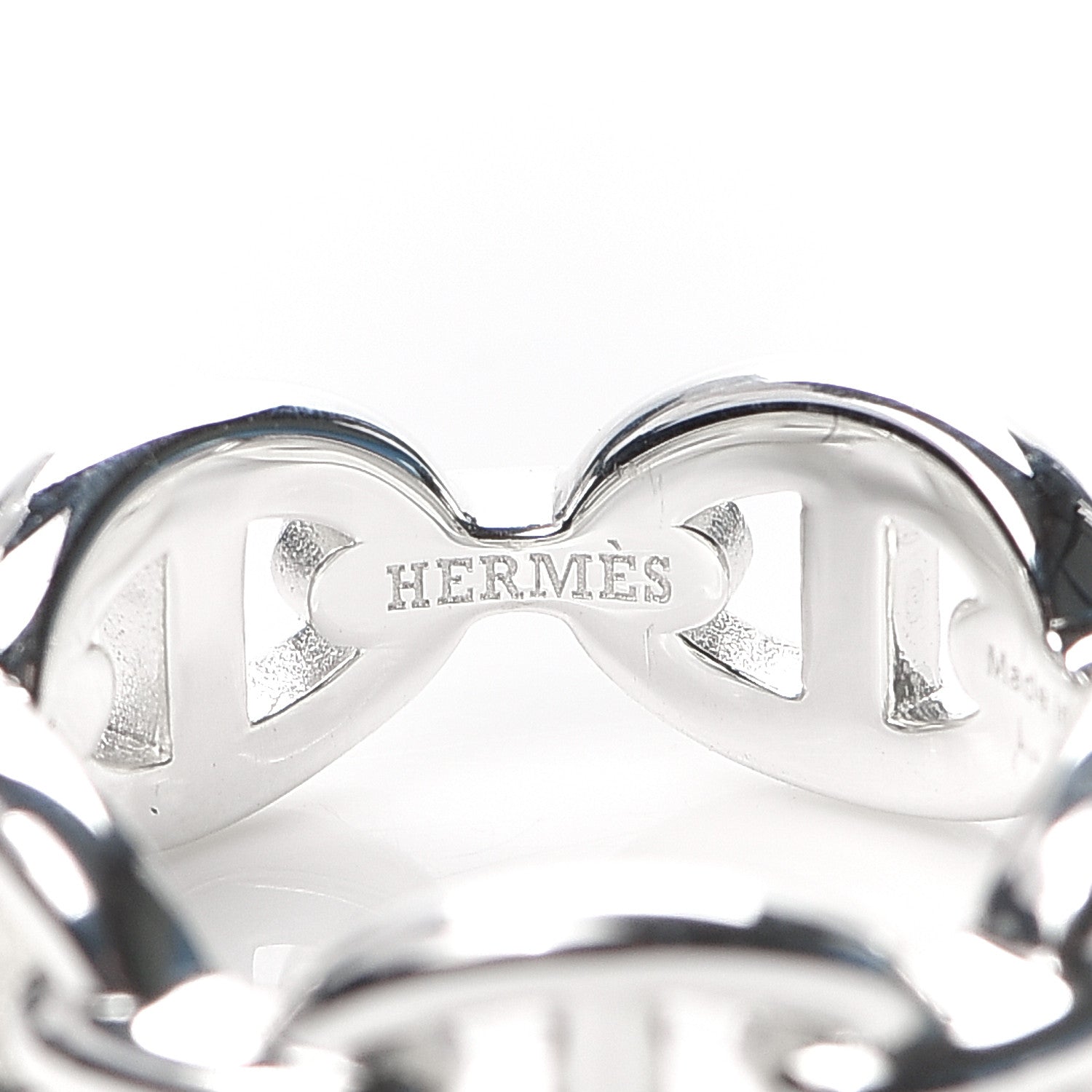Hermes Sterling Silver PM Chaine d'Ancre Enchainee Band Ring 53 6.25 5 of 6